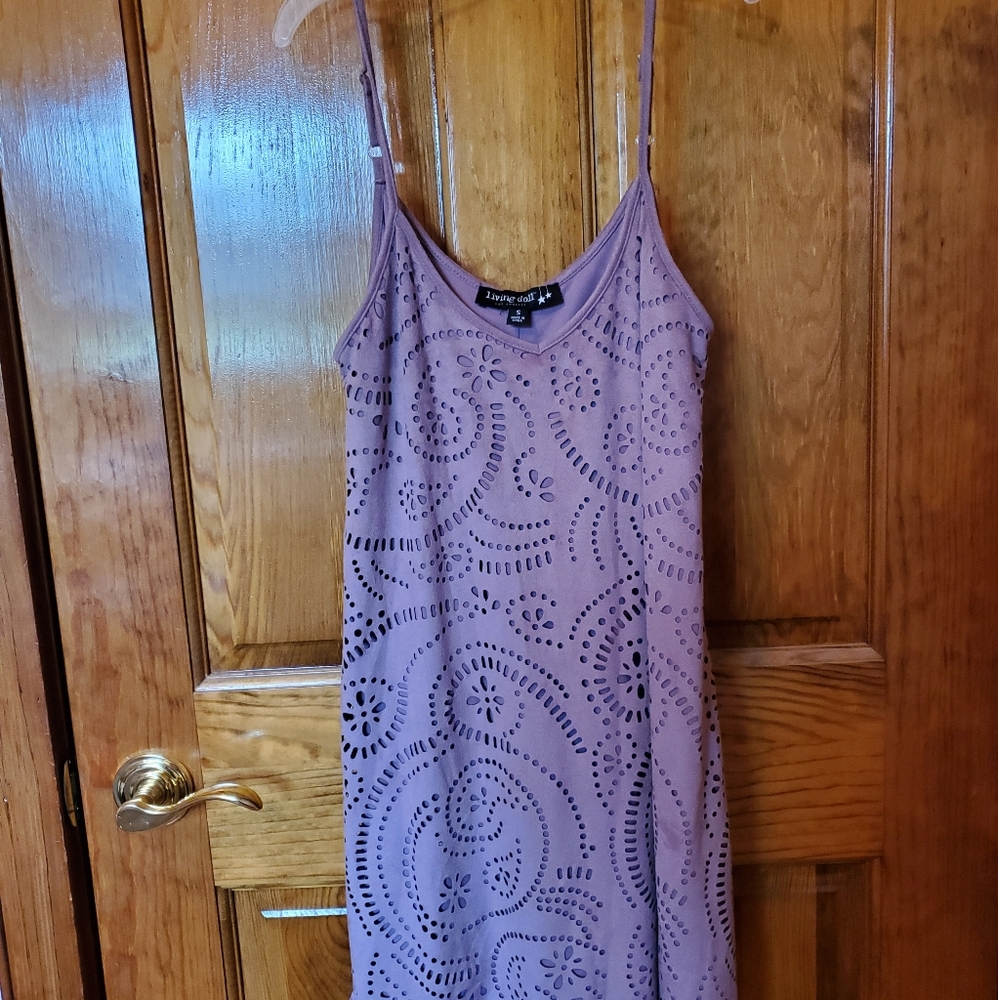 Living Doll Size Small, purple slip dress